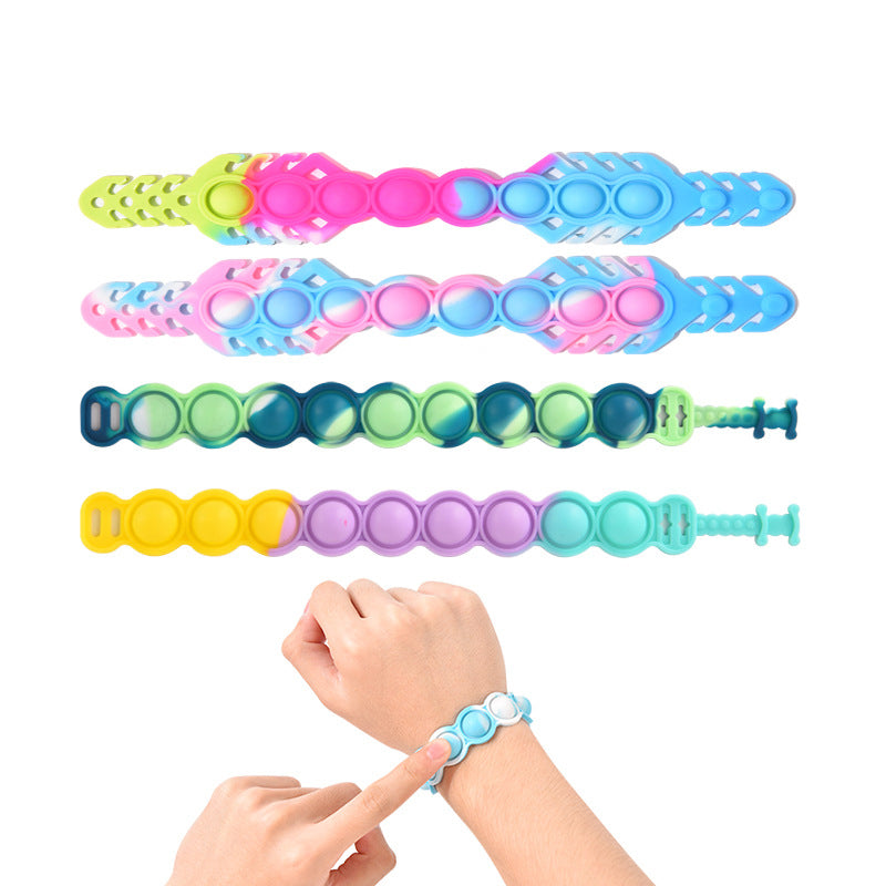 Silicone Pop It Fidget Toy Adjustable Bracelet 22.5cm 10