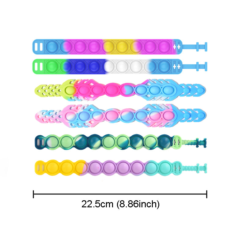 Silicone Pop It Fidget Toy Adjustable Bracelet 22.5cm 11