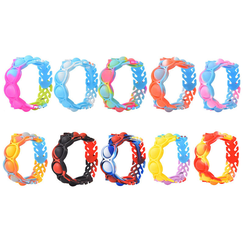 Silicone Pop It Fidget Toy Adjustable Bracelet 22.5cm 12