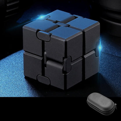 Aluminium Alloy Infinity Cube Fidget Toy Metal Weighted 4cm 8