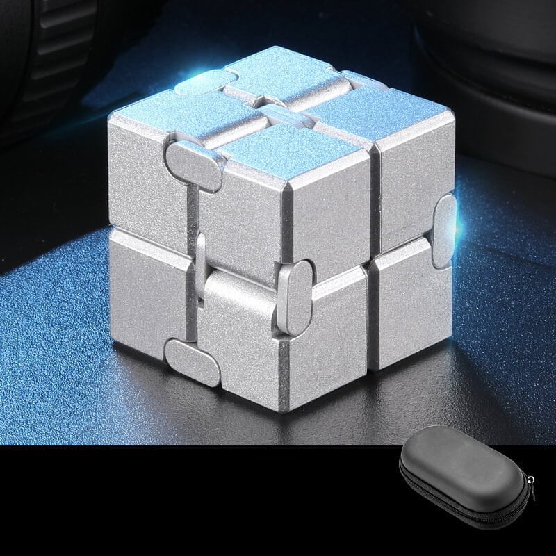 Aluminium Alloy Infinity Cube Fidget Toy Metal Weighted 4cm 10
