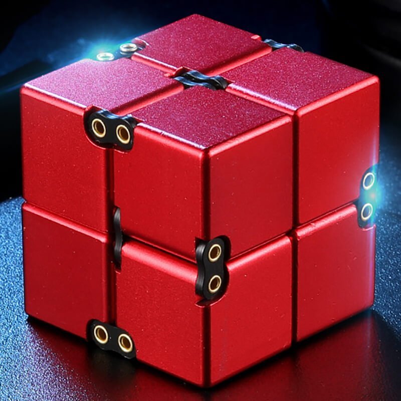 Aluminium Alloy Infinity Cube Fidget Toy Metal Weighted 4cm