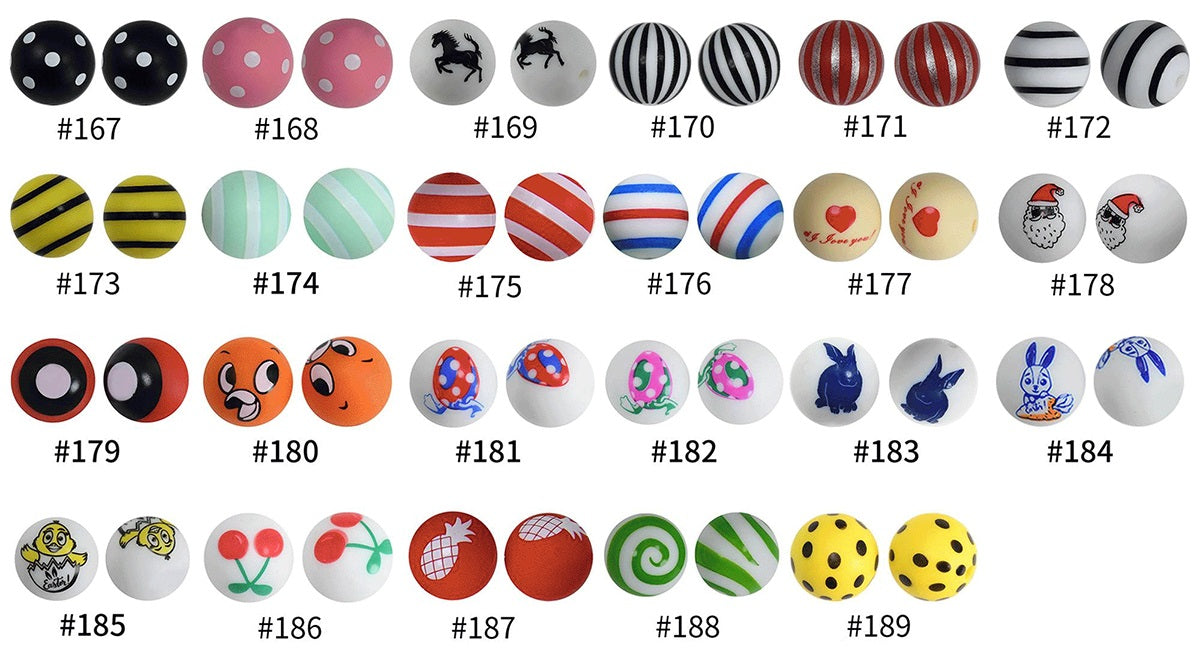 50pcs 15mm Printed Silicone Beads Animal and Camouflage Pattern 6
