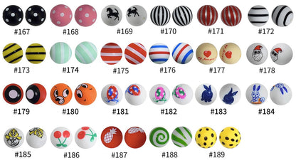 50pcs 15mm Printed Silicone Beads Animal and Camouflage Pattern 6