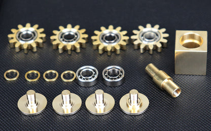Pure Brass Gear Cube Linkage Metal Fidget Spinner 34mm 8
