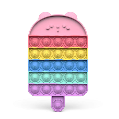 Silicone Pop It Fidget Toy Ice Cream Shape Sensory 17.5x10.5cm