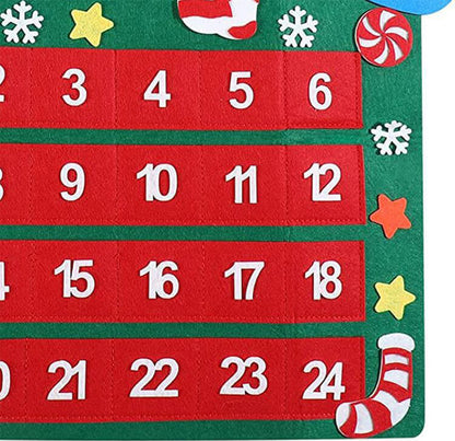 Reindeer Felt Advent Calendar Christmas Countdown Kit 65cm 9