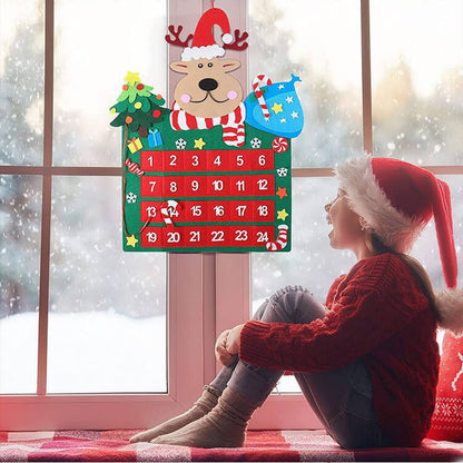 Reindeer Felt Advent Calendar Christmas Countdown Kit 65cm 8