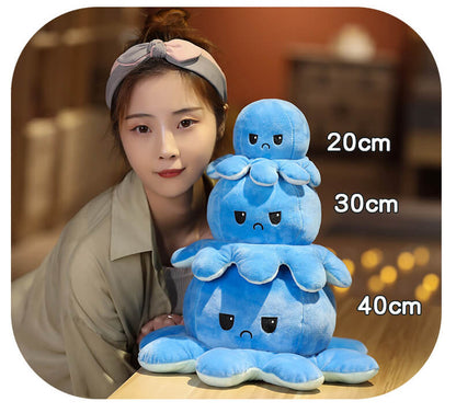 Mood Octopus Reversible Plush Toy Flip Stuffed Animal 20cm 30cm 40cm 3