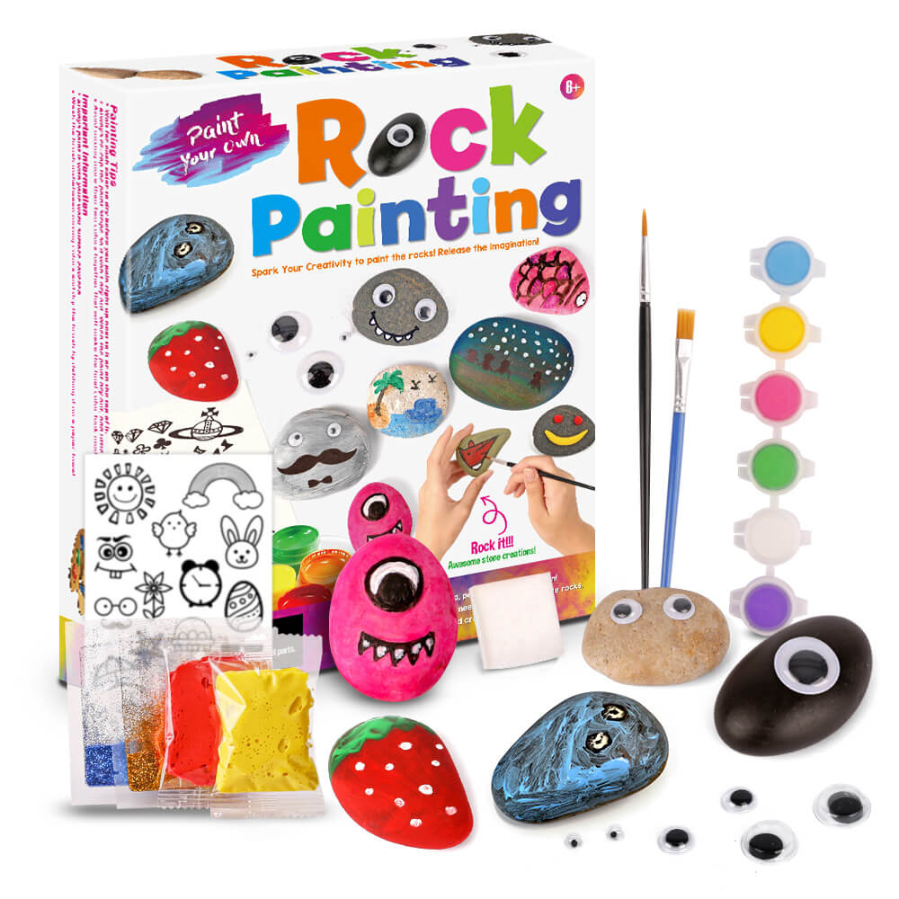 Rock Painting Educational Toy Art Set for Kids Creativity