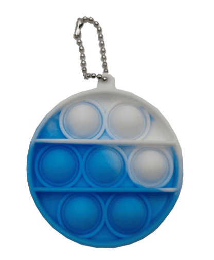 Silicone Pop It Fidget Toy Round Keychain 6cm Diameter 6