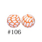 50pcs 12mm Printed Silicone Beads Water Transfer Print Assorted Colors 8