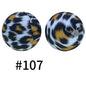 50pcs 12mm Printed Silicone Beads Water Transfer Print Assorted Colors 9