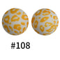50pcs 15mm Printed Silicone Beads Animal and Camouflage Pattern Color #1-#350
