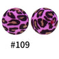 50pcs 15mm Printed Silicone Beads Animal and Camouflage Pattern Color #1-#350