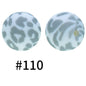50pcs 19mm Printed Silicone Beads Printed Design 168