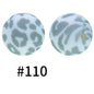 50pcs 15mm Printed Silicone Beads Animal and Camouflage Pattern Color #1-#350