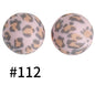 50pcs 15mm Printed Silicone Beads Animal and Camouflage Pattern Color #1-#350