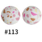 50pcs 15mm Printed Silicone Beads Animal and Camouflage Pattern Color #1-#350