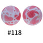 50pcs 15mm Printed Silicone Beads Animal and Camouflage Pattern Color #1-#350