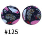 50pcs 19mm Printed Silicone Beads Printed Design 183