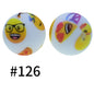 50pcs 19mm Printed Silicone Beads Printed Design 184