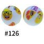 15mm printed silicone beads 529