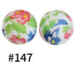 445# 50pcs 15mm Round Printed Silicone Beads Wholesale