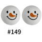 447# 50pcs 15mm Round Printed Silicone Beads Wholesale