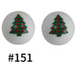 50pcs 19mm Printed Silicone Beads Printed Design 114
