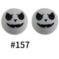 456# 50pcs 15mm Round Printed Silicone Beads Wholesale