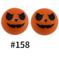 457# 50pcs 15mm Round Printed Silicone Beads Wholesale