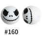 459# 50pcs 15mm Round Printed Silicone Beads Wholesale