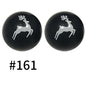 50pcs 19mm Printed Silicone Beads Printed Design 124