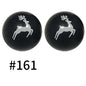460# 50pcs 15mm Round Printed Silicone Beads Wholesale