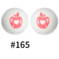 50pcs 19mm Printed Silicone Beads Printed Design 128