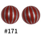 50pcs 19mm Printed Silicone Beads Printed Design 134