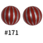 Round Printed Silicone Beads 171