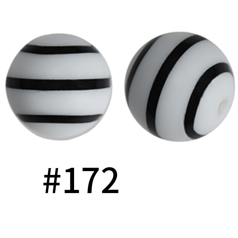 50pcs 19mm Printed Silicone Beads Printed Design 135