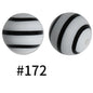 50pcs 19mm Printed Silicone Beads Printed Design 135