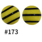 Round Printed Silicone Beads 173