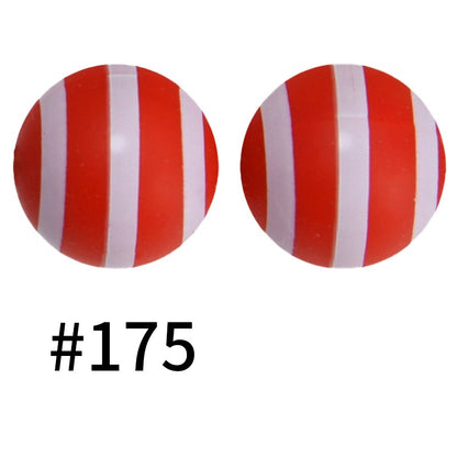 50pcs 19mm Printed Silicone Beads Printed Design 138