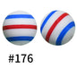 Round Printed Silicone Beads 176
