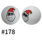 Round Printed Silicone Beads 178