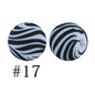 Round Printed Silicone Beads 17