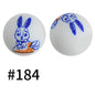 50pcs 19mm Printed Silicone Beads Printed Design 147