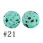 50pcs 12mm Printed Silicone Beads Water Transfer Print Assorted Colors 66