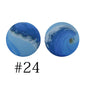 50pcs 12mm Printed Silicone Beads Water Transfer Print Assorted Colors 69