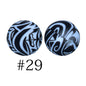 50pcs 12mm Printed Silicone Beads Water Transfer Print Assorted Colors 74