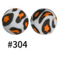50pcs 19mm Printed Silicone Beads Printed Design 156